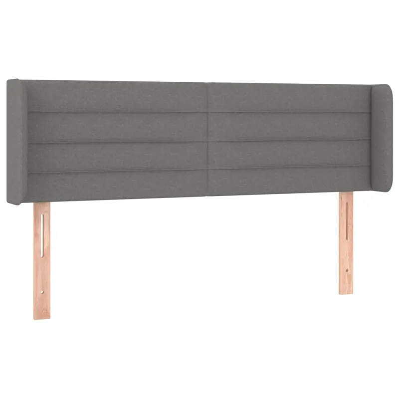 Galvūgalis su LED, tamsiai pilkas, 147x16x78/88cm, audinys