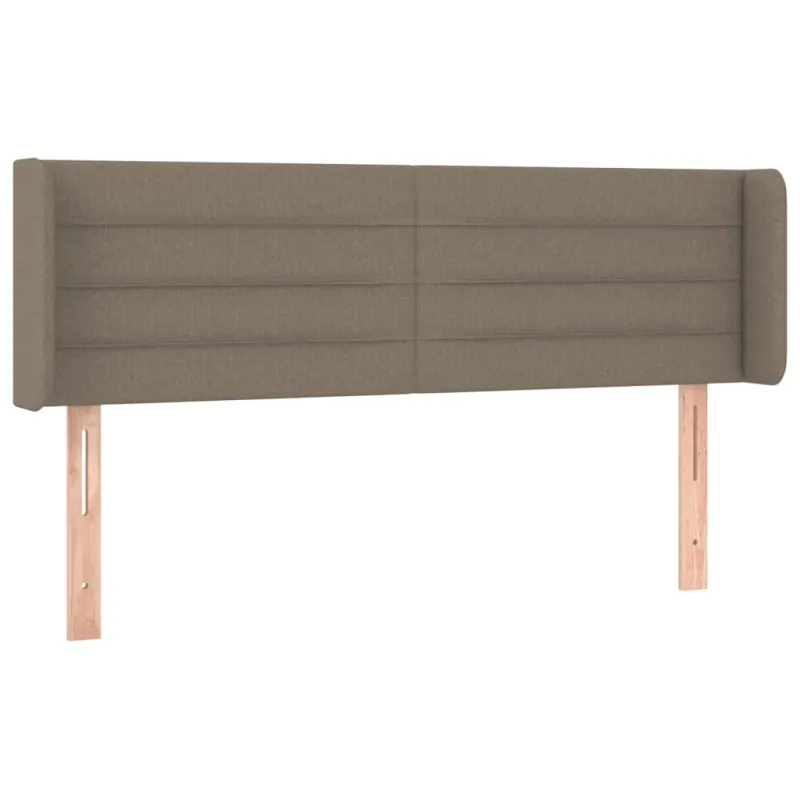 Galvūgalis su LED, taupe spalvos, 147x16x78/88cm, audinys