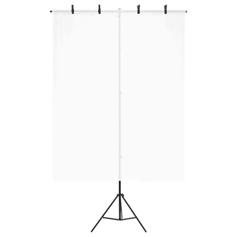 Stovas fonui, juodos spalvos, 151x60x(70–200)cm, T formos