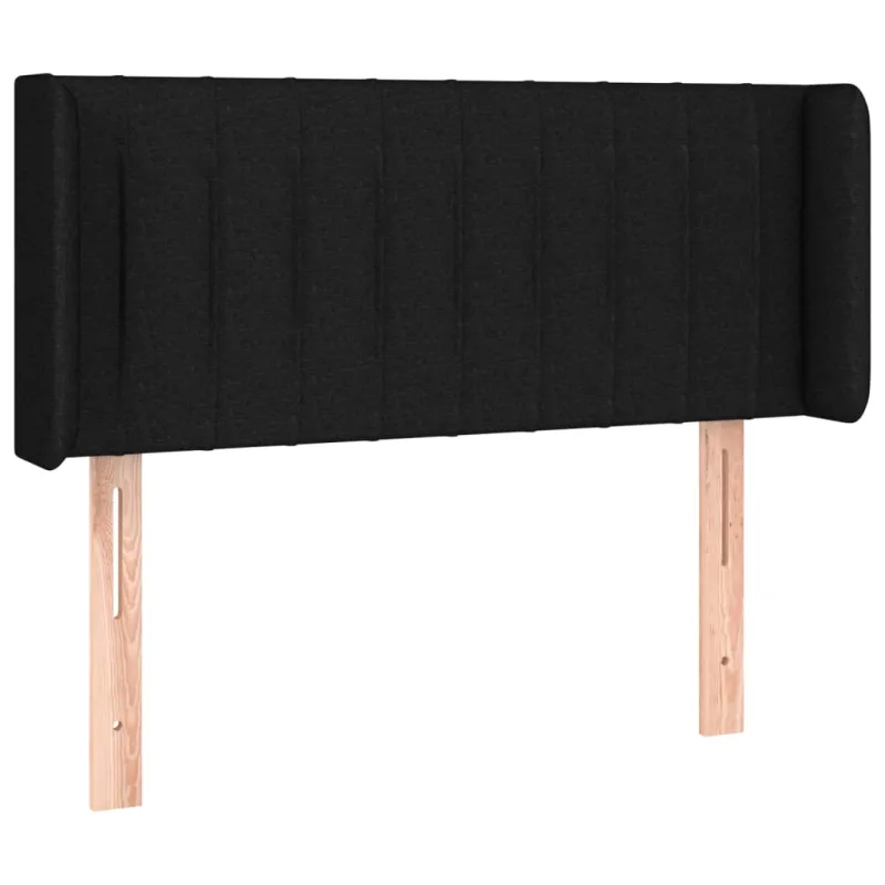 Galvūgalis su LED, juodos spalvos, 103x16x78/88cm, audinys