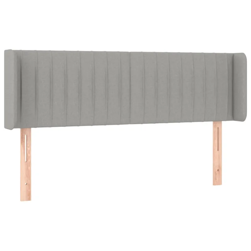 Galvūgalis su LED, šviesiai pilkas, 147x16x78/88cm, audinys