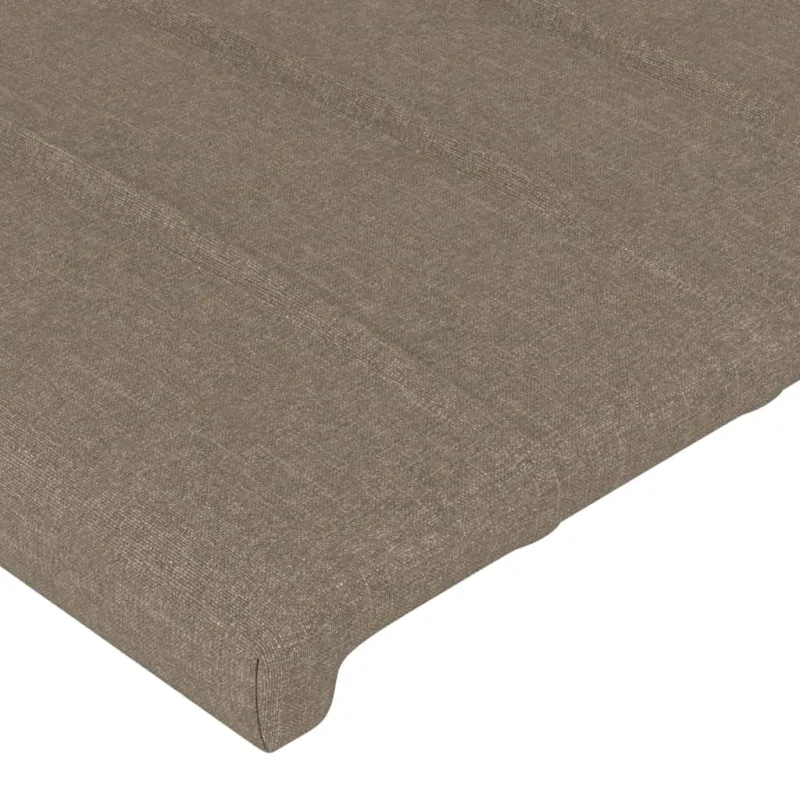 Galvūgalis su LED, taupe spalvos, 147x16x78/88cm, audinys