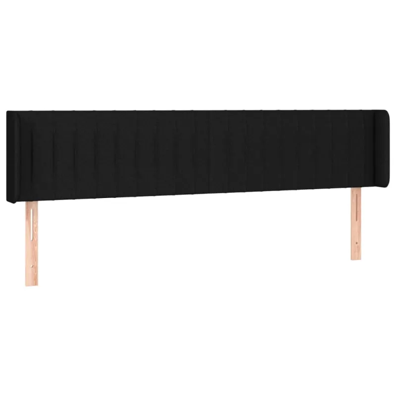 Galvūgalis su LED, juodos spalvos, 163x16x78/88cm, audinys