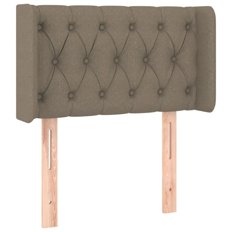 Galvūgalis su LED, taupe spalvos, 83x16x78/88cm, audinys