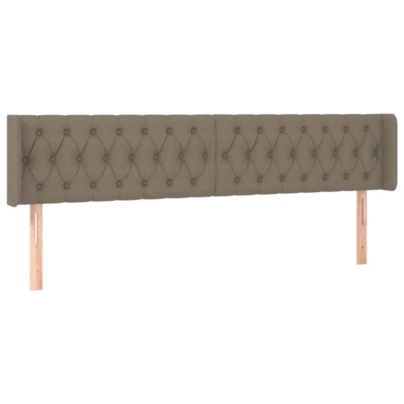 Galvūgalis su LED, taupe spalvos, 203x16x78/88cm, audinys