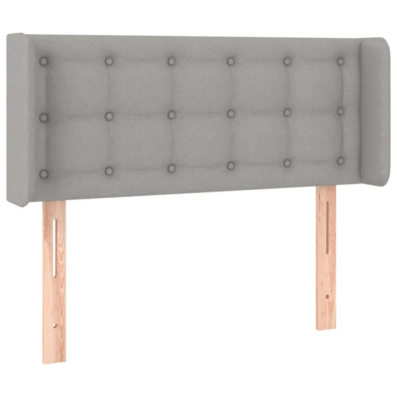 Galvūgalis su LED, šviesiai pilkas, 83x16x78/88cm, audinys
