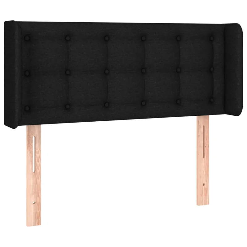 Galvūgalis su LED, juodos spalvos, 83x16x78/88cm, audinys