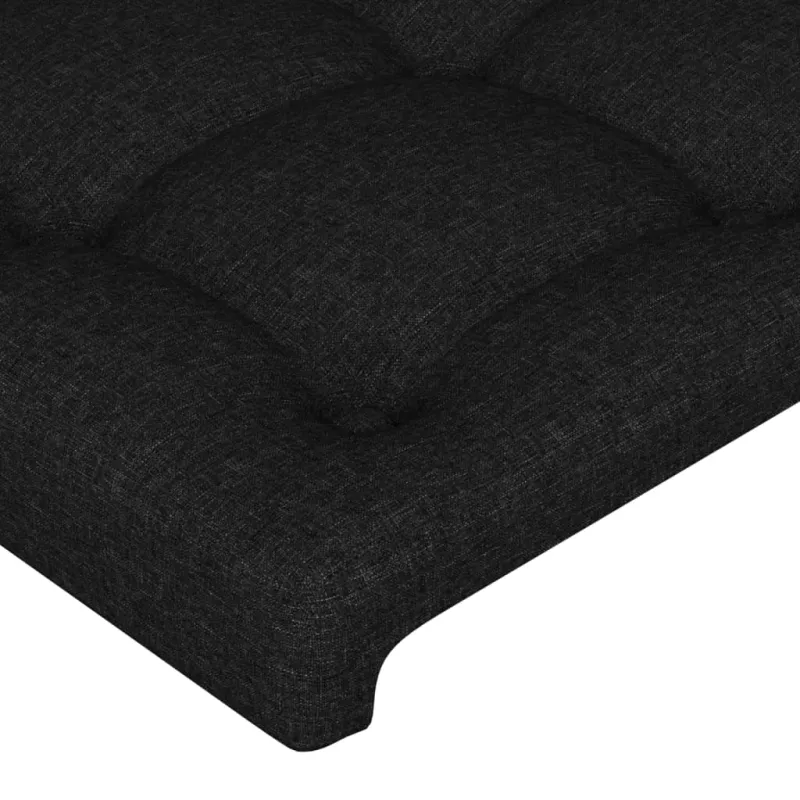 Galvūgalis su LED, juodos spalvos, 83x16x78/88cm, audinys