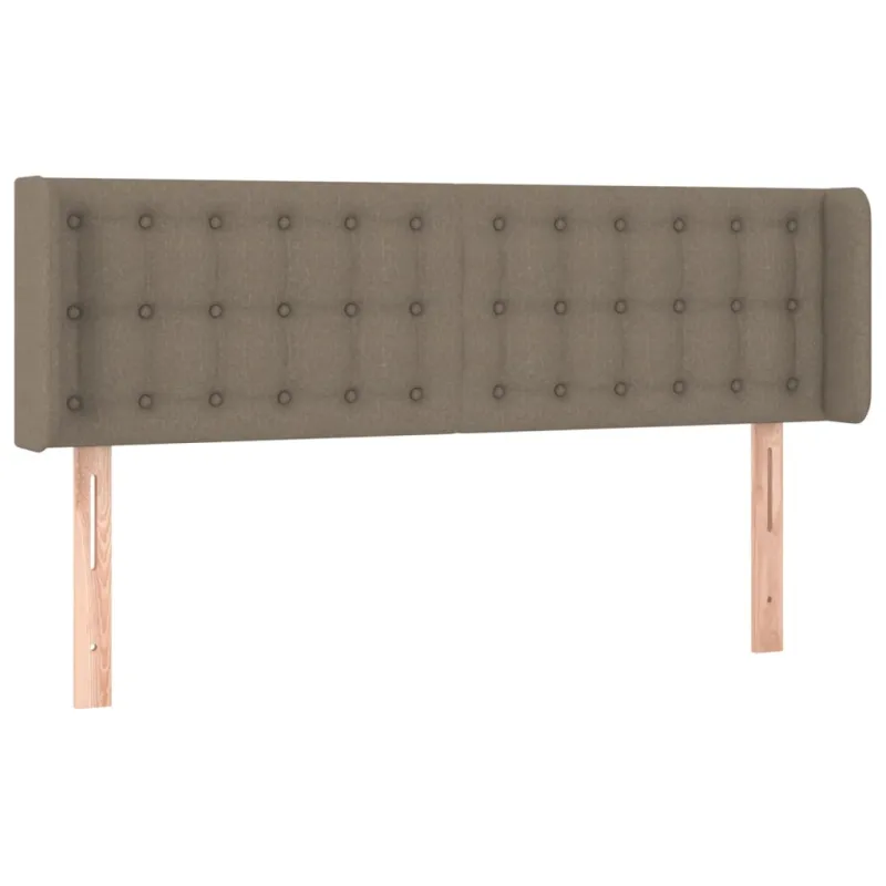 Galvūgalis su LED, taupe spalvos, 147x16x78/88cm, audinys