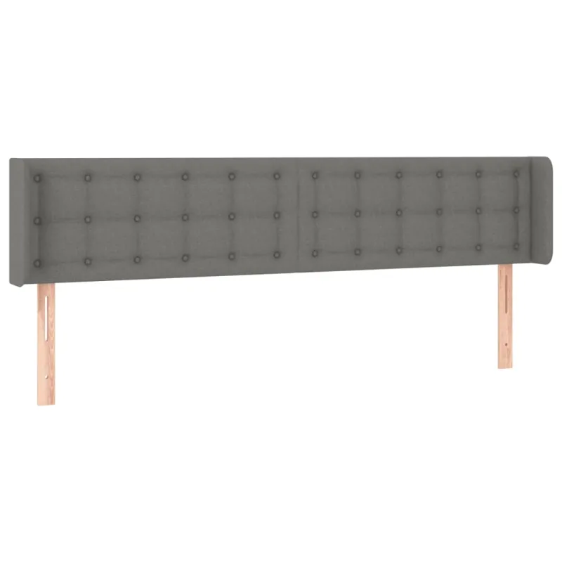 Galvūgalis su LED, tamsiai pilkas, 163x16x78/88cm, audinys