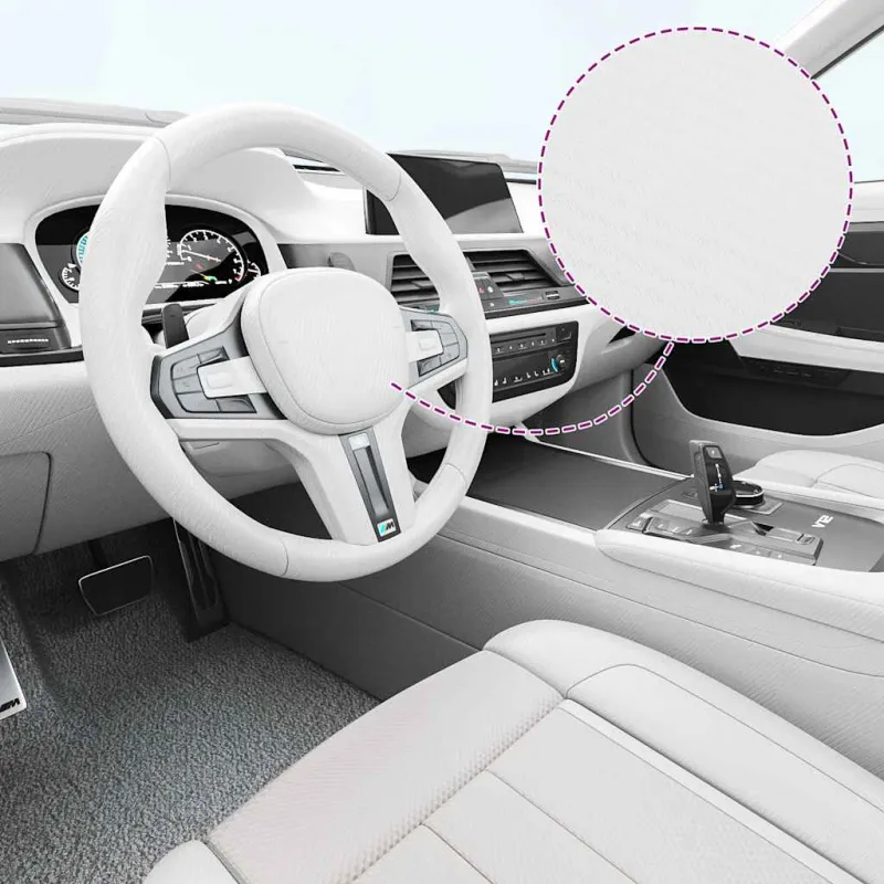 3D Automobilio plėvelės, 2vnt., baltos, 100x150cm