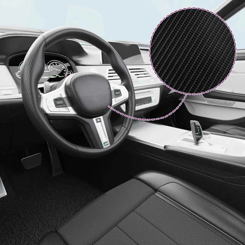4D Automobilio plėvelės, 2vnt., juodos, 100x150cm