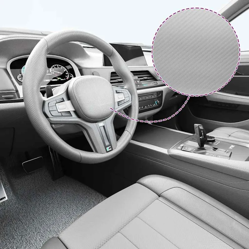 4D Automobilio plėvelės, 2vnt., sidabrinės, 100x150cm+50x150cm