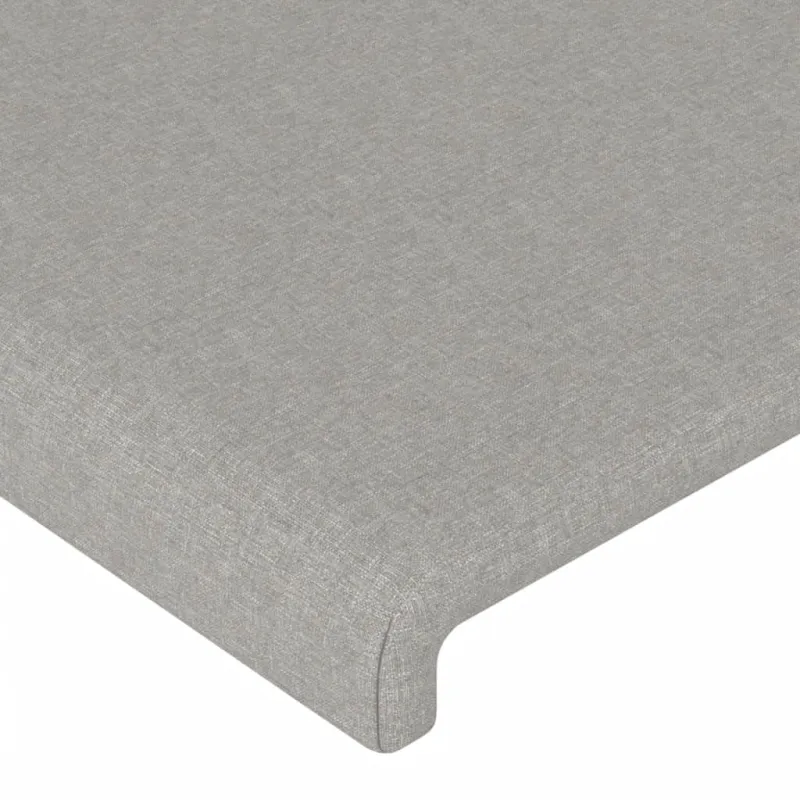 Galvūgalis su LED, šviesiai pilkas, 103x16x118/128cm, audinys