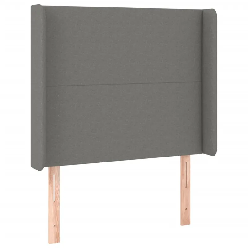Galvūgalis su LED, juodos spalvos, 103x16x118/128cm, audinys