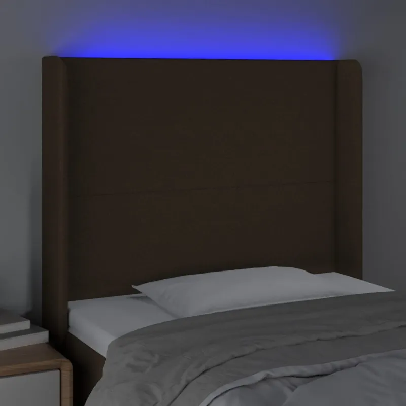 Galvūgalis su LED, tamsiai rudos spalvos, 103x16x118/128cm