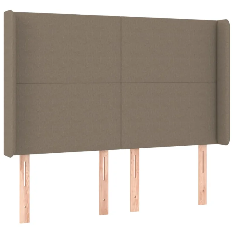 Galvūgalis su LED, taupe spalvos, 147x16x118/128cm, audinys