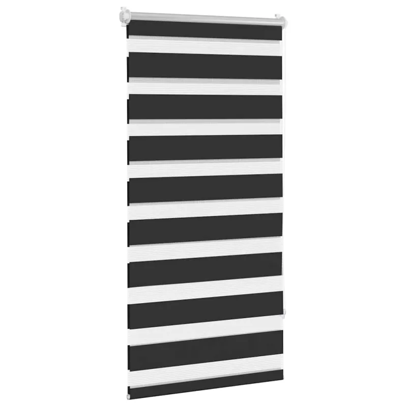 Zebra žaliuzė, 60,9x120 cm, audinys, plotis 56,7 cm, juodos spalvos
