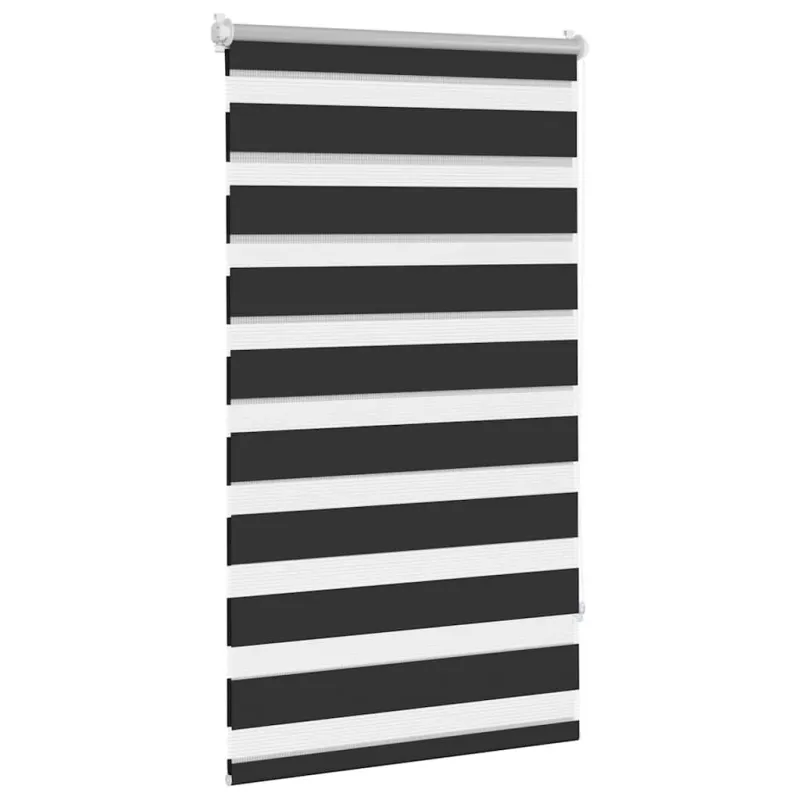 Zebra žaliuzė, 70,9x120 cm, audinys, plotis 66,7 cm, juodos spalvos