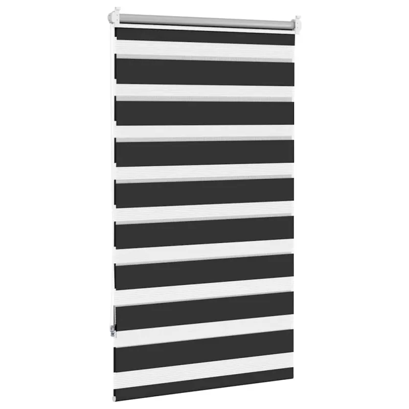Zebra žaliuzė, 90,9x150 cm, audinys, plotis 86,7 cm, juodos spalvos