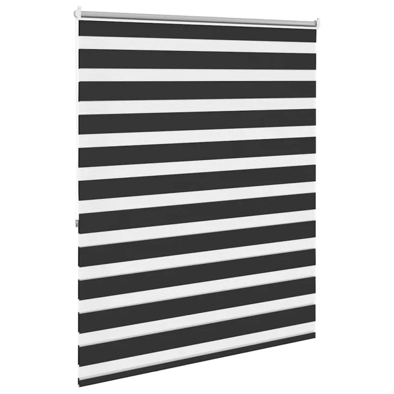 Zebra žaliuzė, 120,9x175 cm, audinys, plotis 116,7 cm, juodos spalvos