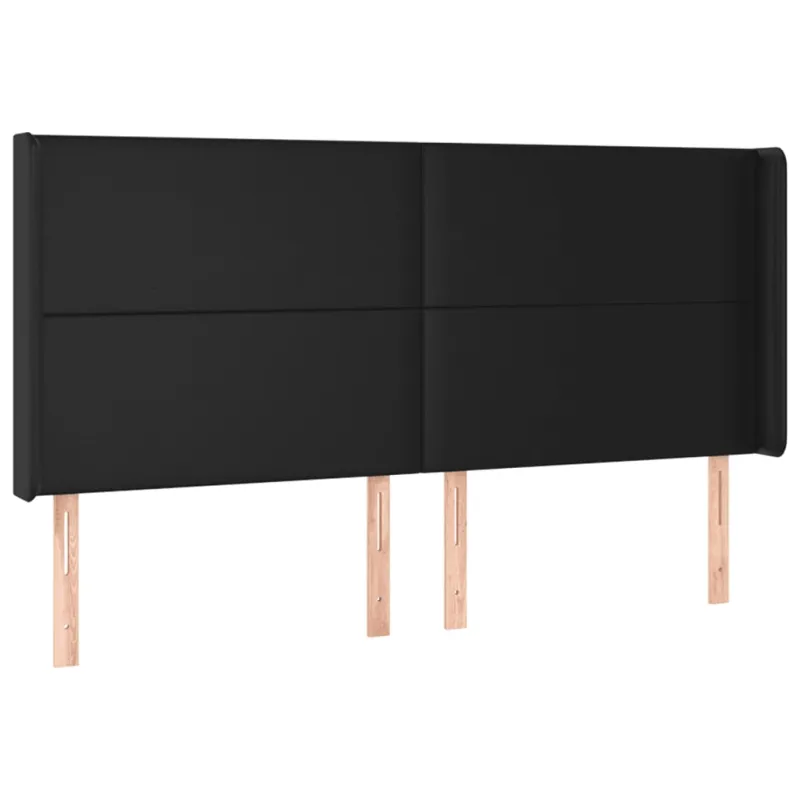 Galvūgalis su LED, juodos spalvos, 203x16x118/128 cm