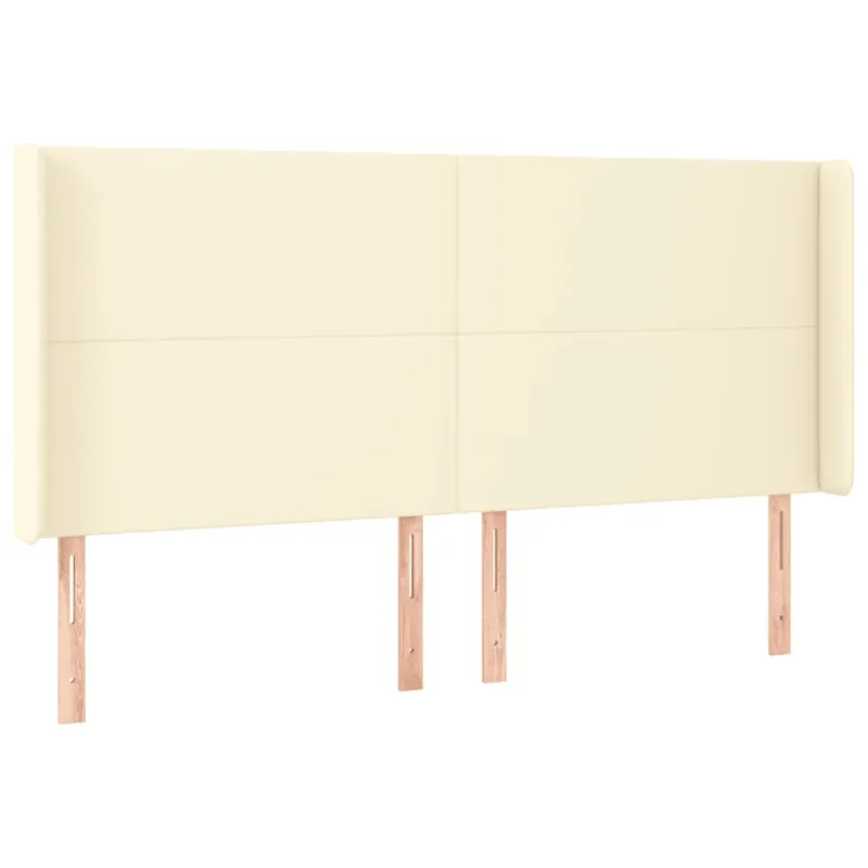 Galvūgalis su LED, kreminės spalvos, 203x16x118/128 cm