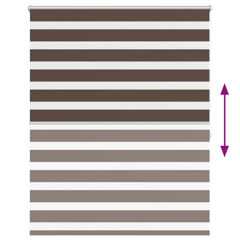 Zebra žaliuzė, 140,9x175 cm, audinys, plotis 136,7 cm, kavos spalvos