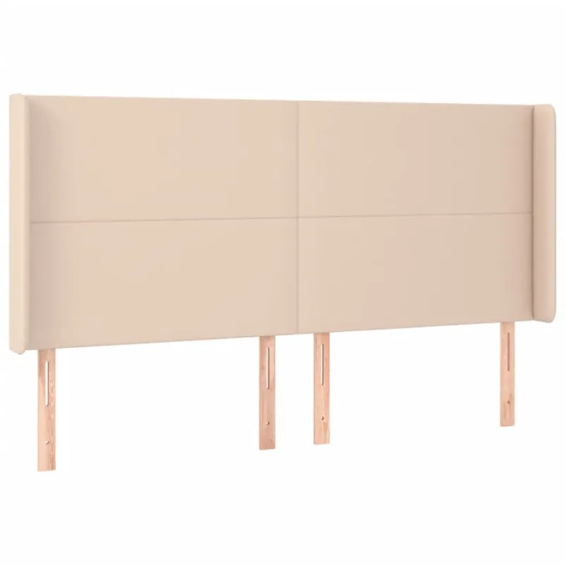 Galvūgalis su LED, kapučino spalvos, 203x16x118/128cm