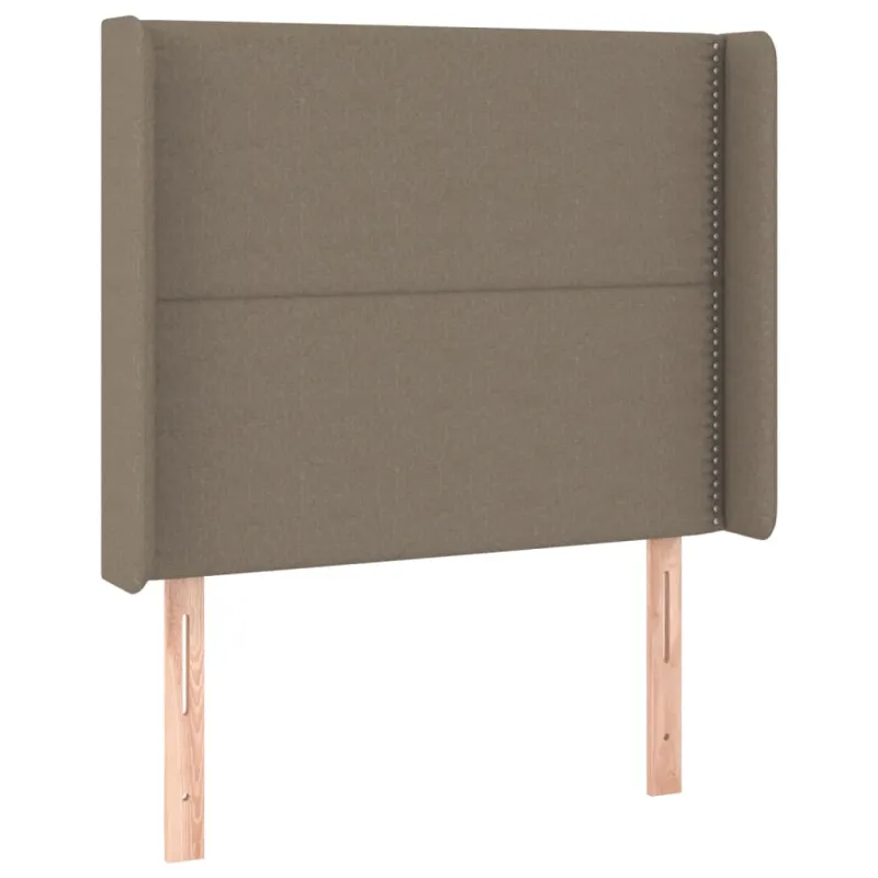 Galvūgalis su LED, taupe spalvos, 93x16x118/128cm, audinys