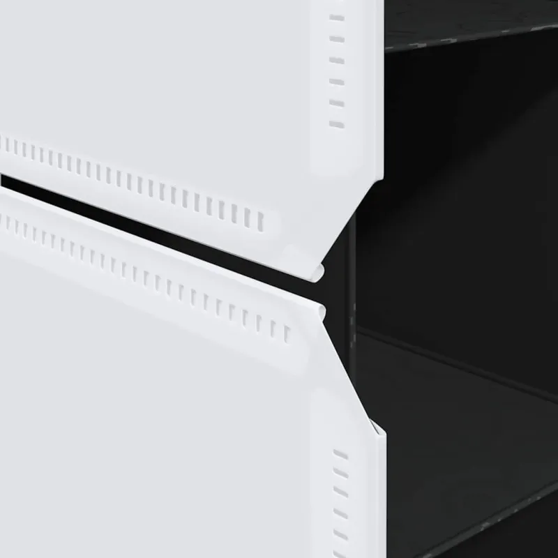 Modulinė spinta, 9 skyrių, juoda/balta, 109x36,5x143 cm