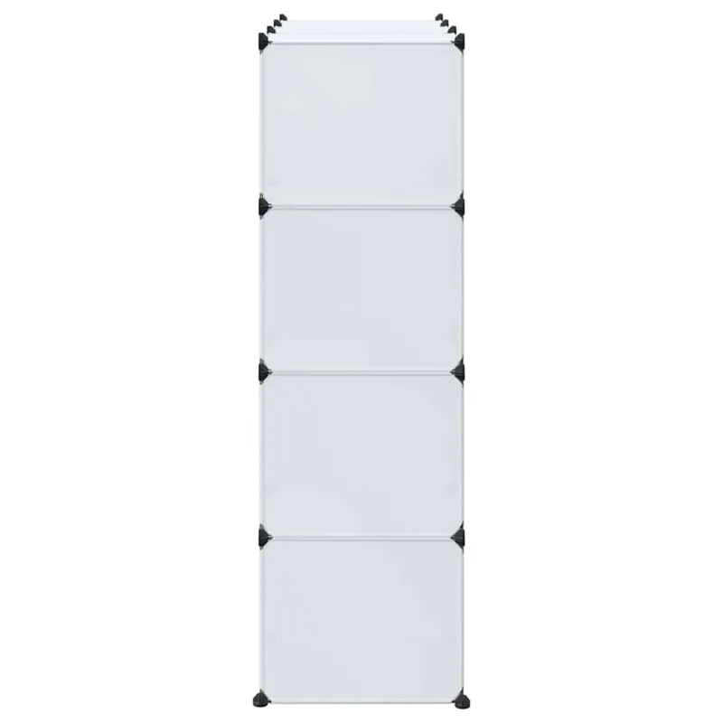 Modulinė spinta, 9 skyrių, balta, 109x36,5x143 cm