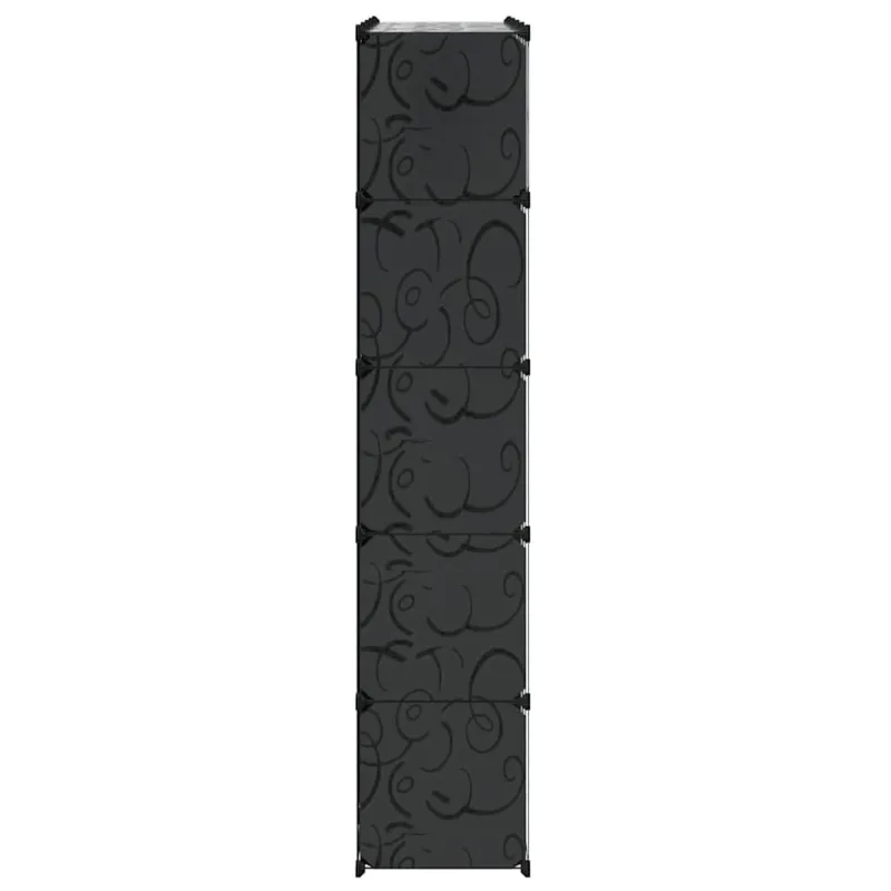 Modulinė spinta, 14 skyrių, juoda/balta, 37x146x180,5cm