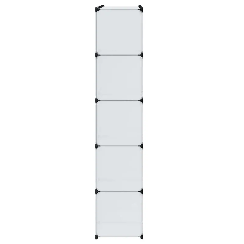 Modulinė spinta su 14 skyrių, balta, 37x146x180,5cm