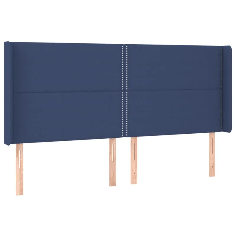 Galvūgalis su LED, mėlynos spalvos, 203x16x118/128cm, audinys