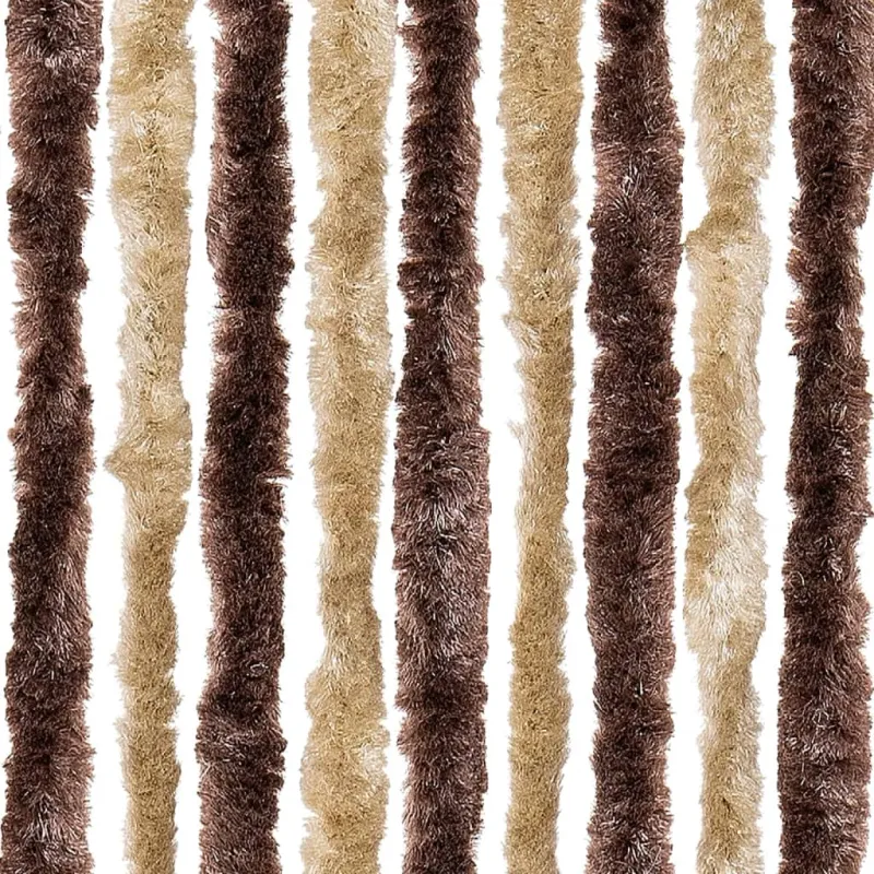 Užuolaida nuo vabzdžių, smėl. ir švies. rud., 90x220 cm šenilis