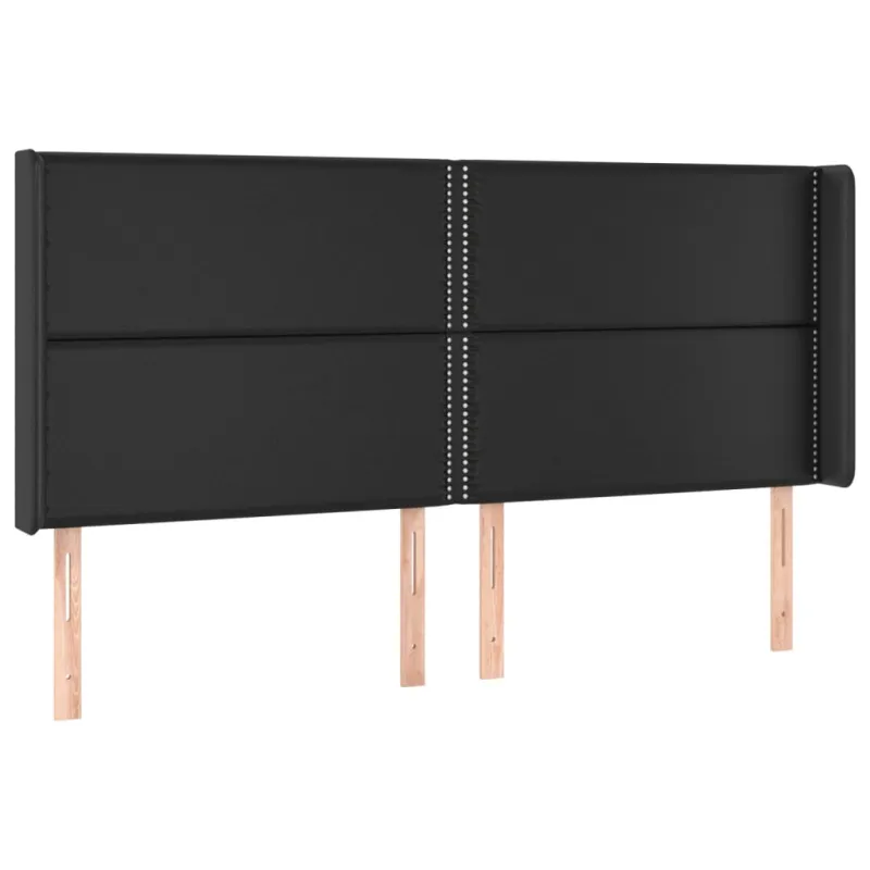 Galvūgalis su LED, juodos spalvos, 203x16x118/128 cm