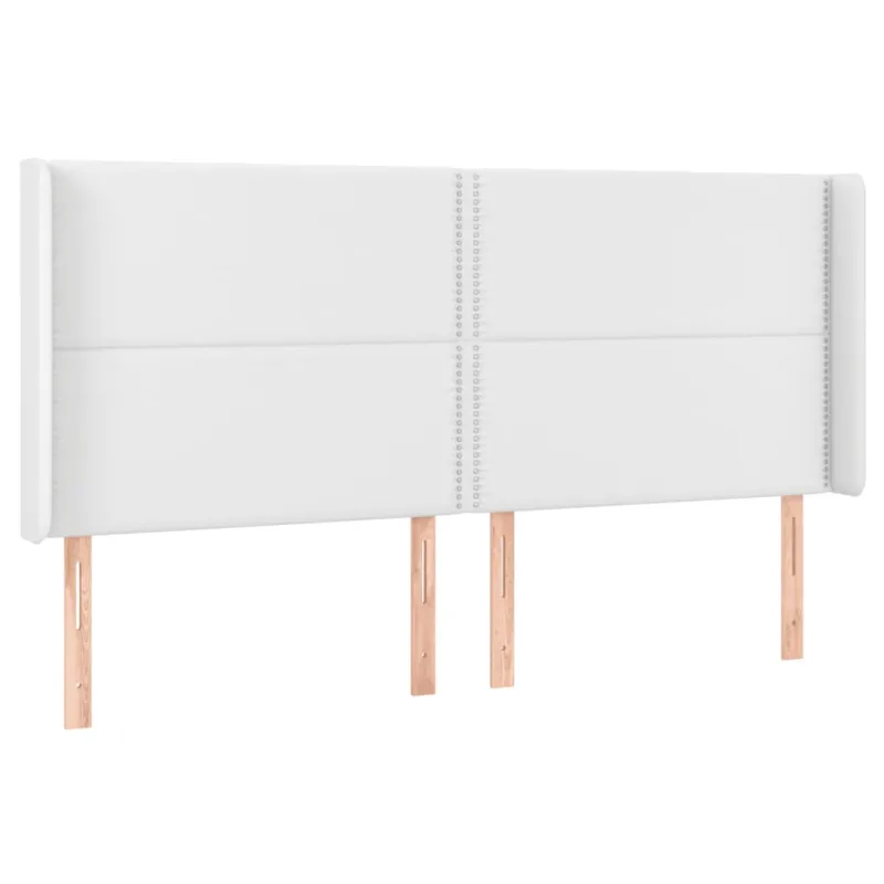 Galvūgalis su LED, baltos spalvos, 203x16x118/128 cm
