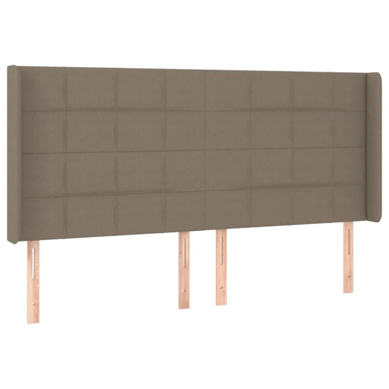 Galvūgalis su LED, taupe spalvos, 163x16x118/128cm, audinys