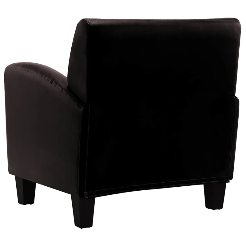 Sofa-kėdė, tamsiai ruda, dirbtinė oda