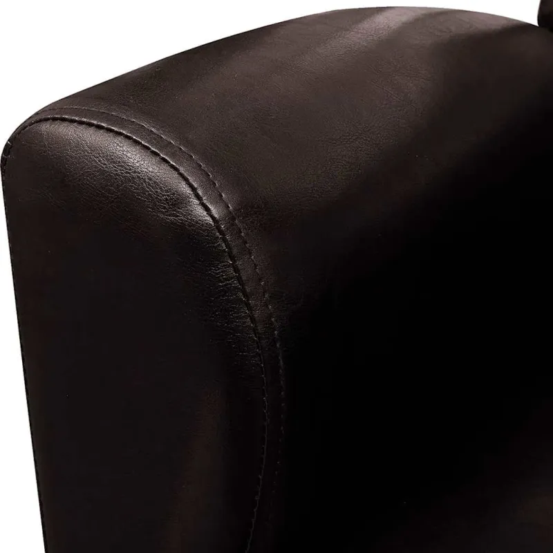 Sofa-kėdė, tamsiai ruda, dirbtinė oda
