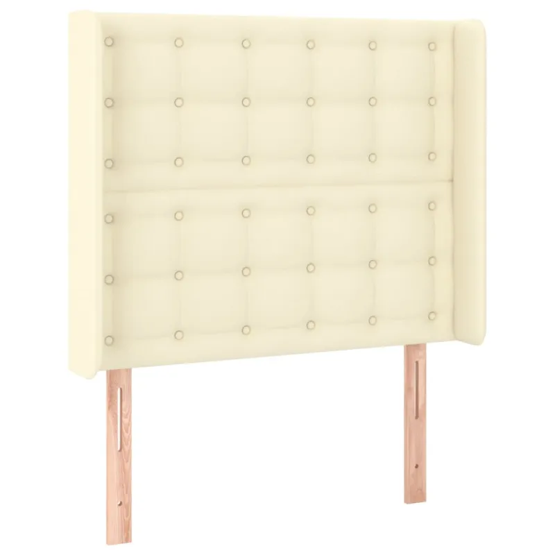 Galvūgalis su LED, kreminės spalvos, 83x16x118/128 cm