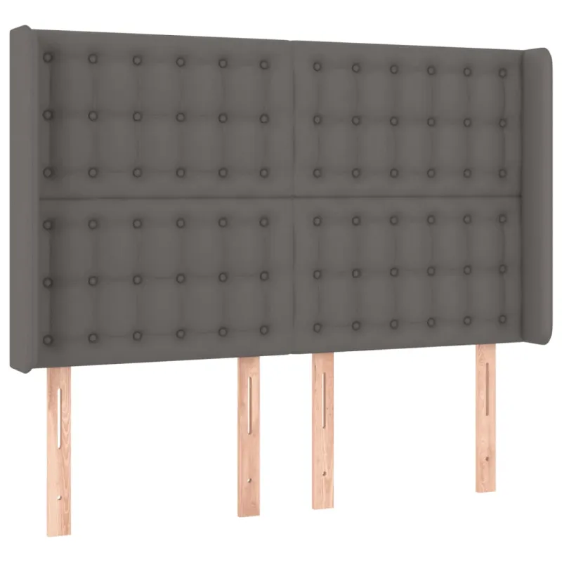 Galvūgalis su LED, pilkos spalvos, 147x16x118/128 cm