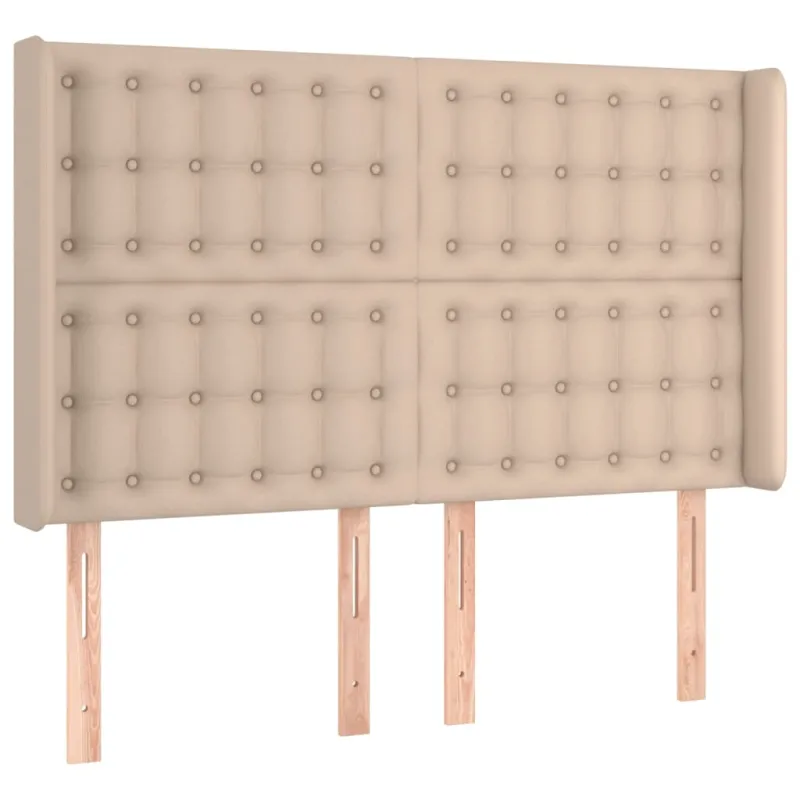 Galvūgalis su LED, kapučino spalvos, 147x16x118/128cm