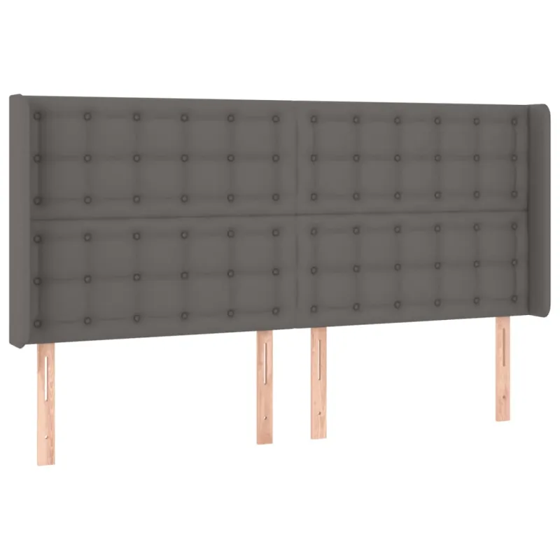 Galvūgalis su LED, pilkos spalvos, 163x16x118/128 cm