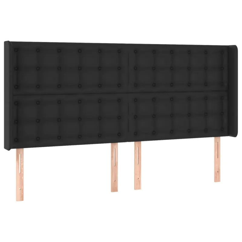 Galvūgalis su LED, juodos spalvos, 183x16x118/128 cm