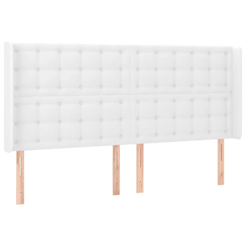 Galvūgalis su LED, baltos spalvos, 183x16x118/128 cm