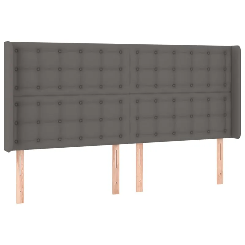Galvūgalis su LED, pilkos spalvos, 183x16x118/128 cm