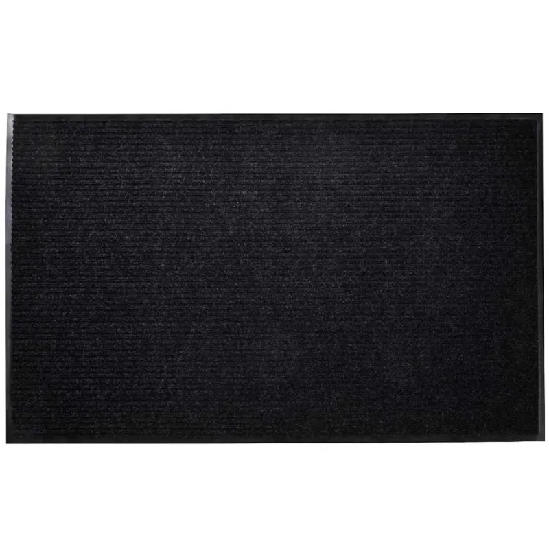 Durų kilimėlis, juodos spalvos, 90 x 60 cm, PVC