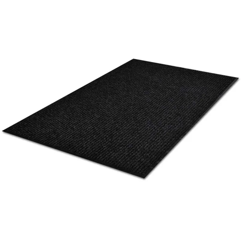 Durų kilimėlis, juodos spalvos, 90 x 60 cm, PVC